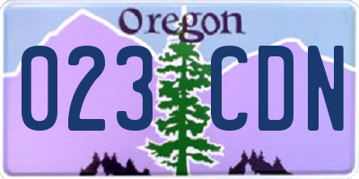 OR license plate 023CDN