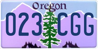 OR license plate 023CGG