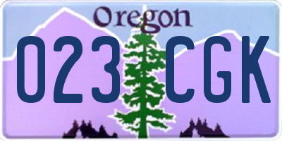 OR license plate 023CGK