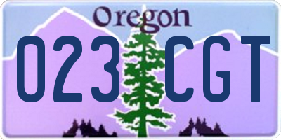 OR license plate 023CGT