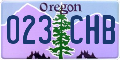 OR license plate 023CHB