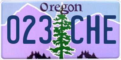 OR license plate 023CHE