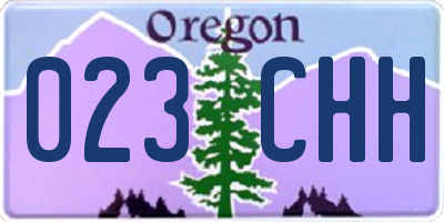 OR license plate 023CHH