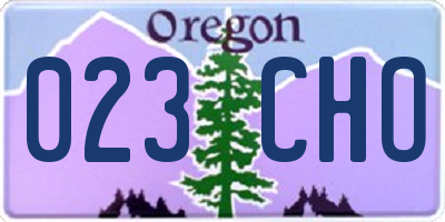 OR license plate 023CHO