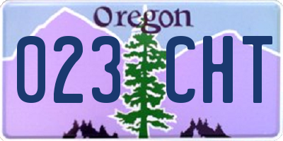 OR license plate 023CHT