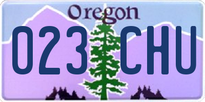 OR license plate 023CHU