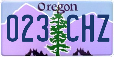 OR license plate 023CHZ