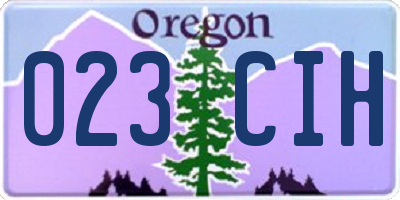 OR license plate 023CIH