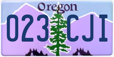 OR license plate 023CJI
