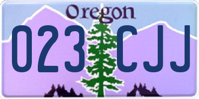 OR license plate 023CJJ