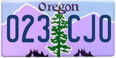 OR license plate 023CJO