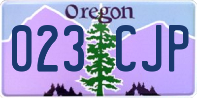 OR license plate 023CJP