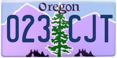 OR license plate 023CJT