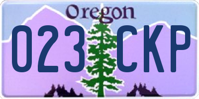 OR license plate 023CKP
