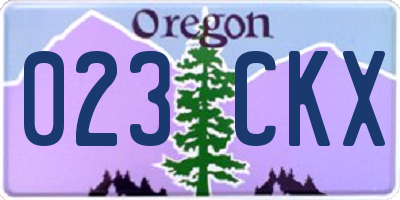 OR license plate 023CKX