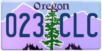 OR license plate 023CLC