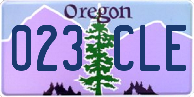 OR license plate 023CLE