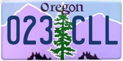OR license plate 023CLL
