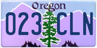 OR license plate 023CLN