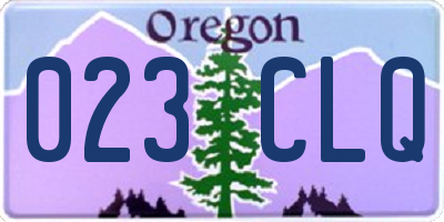 OR license plate 023CLQ