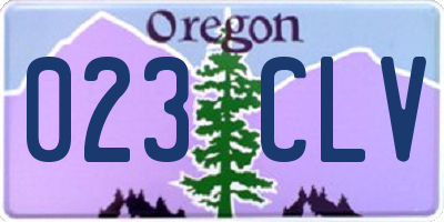 OR license plate 023CLV