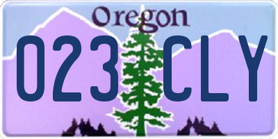 OR license plate 023CLY