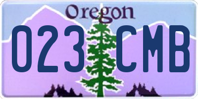 OR license plate 023CMB