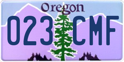 OR license plate 023CMF