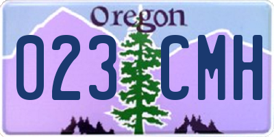 OR license plate 023CMH