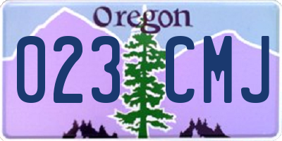 OR license plate 023CMJ