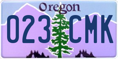 OR license plate 023CMK