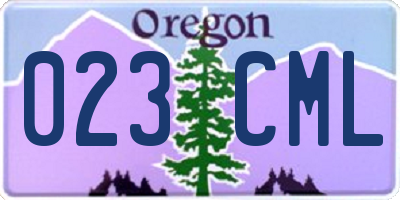 OR license plate 023CML