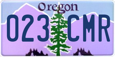 OR license plate 023CMR