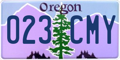 OR license plate 023CMY