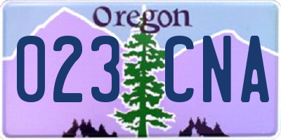 OR license plate 023CNA