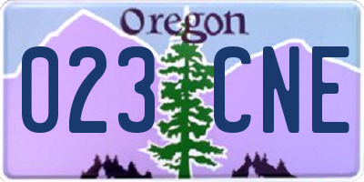 OR license plate 023CNE
