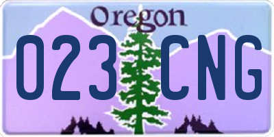 OR license plate 023CNG