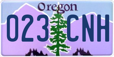 OR license plate 023CNH