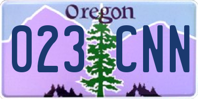 OR license plate 023CNN