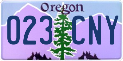 OR license plate 023CNY