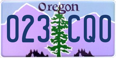 OR license plate 023CQO