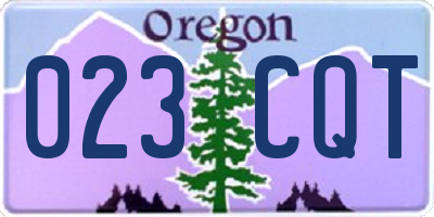 OR license plate 023CQT