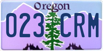 OR license plate 023CRM