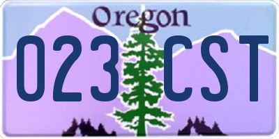 OR license plate 023CST