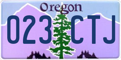 OR license plate 023CTJ