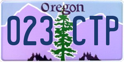 OR license plate 023CTP