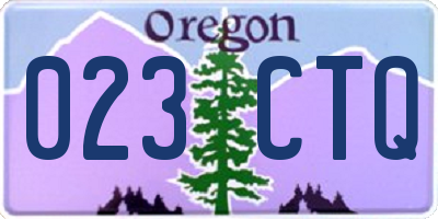 OR license plate 023CTQ