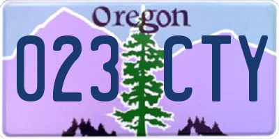 OR license plate 023CTY