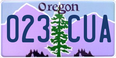 OR license plate 023CUA