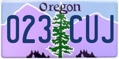 OR license plate 023CUJ